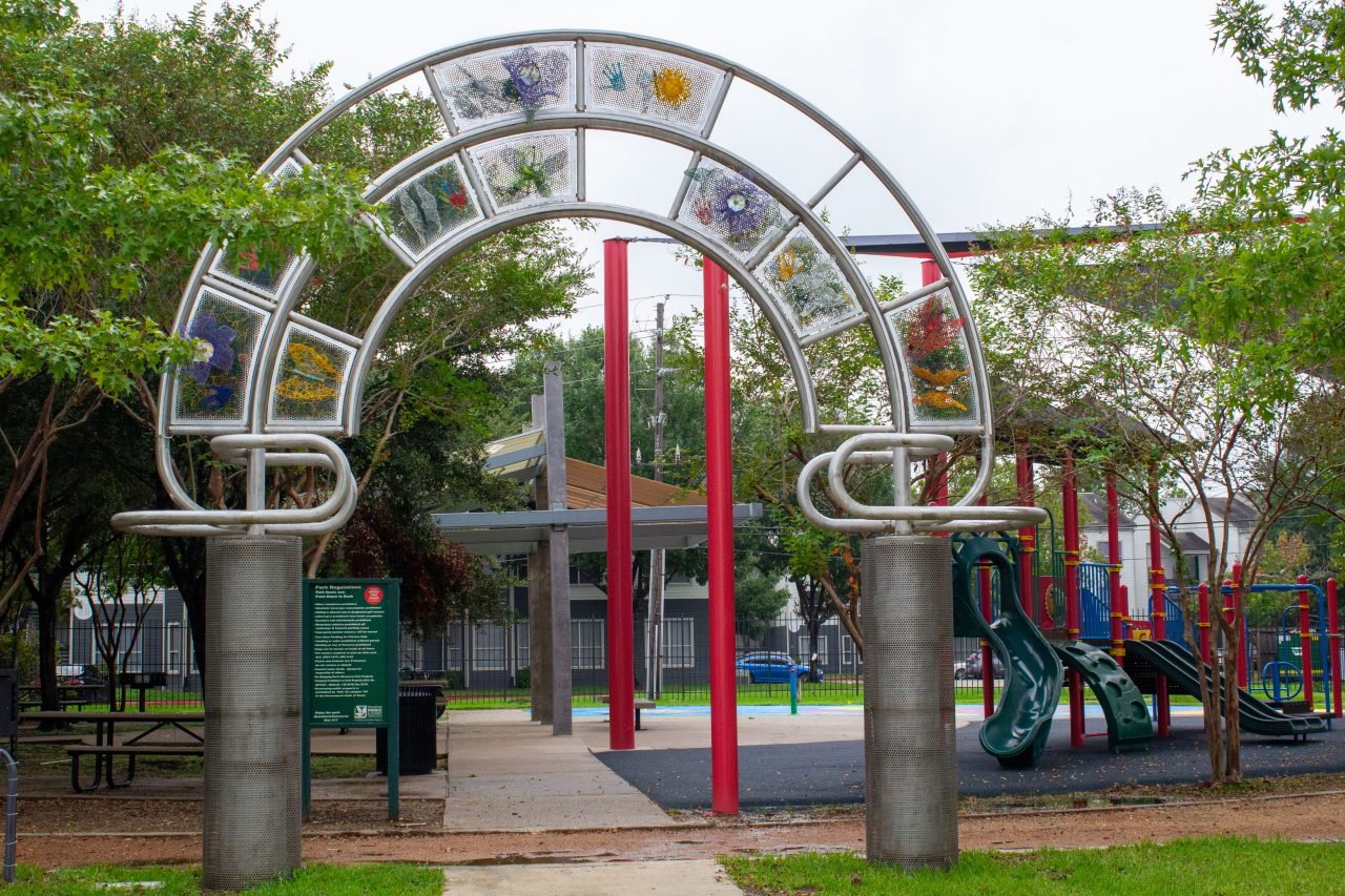 Entrance of Park at Palm Center.